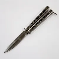 Нож бабочка A1010 Silver - 3