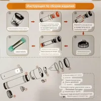 Ручной фонарь разборной RB293, Okgo fa-8911, 18650, microUSB - 6