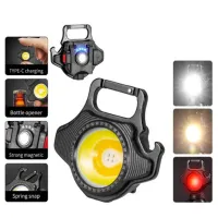 Фонарь для кемпинга RB437, W5133, белый, красный, type-c, индикатор, магнит, карабин, брелок - 1