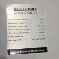 Солнечная панель SOLAR PANEL RB-SL60/ 82х54см / верх стекло, рамка алюминий - 3