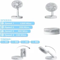 Вентилятор настольный складной USB мини-вентилятор Folding Fan с аккум. (WX6505) - 5