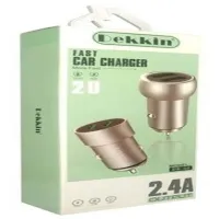 Автомобільне зарядне пристрій USB x 2 Dekkin DK-50, MicroUSB, DC5V-2.4A - Зображення 1
