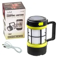 Фонарь для кемпинга 910-LED+COB, power bank, Li-Ion, солн. бат, ЗУ microUSB, Красный, Белый - 4