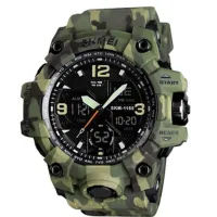 Часы наручные SKMEI 1155BCMGN, GREEN CAMO, 9733 - 1