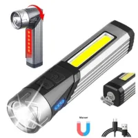 Ручной фонарь 508-OSL+COB, Белый, Красный, Li-Ion, поворот на 90º, магнит, ЗУ Type-C - 1