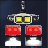 Налобный фонарь HX-816S-2COB PL-124, Белый, Красный, Motion Sensor, Waterproof, 1x18650, ЗУ Type-C - 4