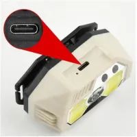 Налобный фонарь SH-S31-XPE+COB, Белый, Красный, Motion Sensor, встроенный аккумулятор, ЗУ Type-C - 2