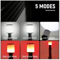 Фонарь для кемпинга WORKLIGHT-72-XPE, Белый, Красный, 10W, 350 Lumen, Li-Ion, поворот1 80º+180º - 2