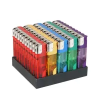 Зажигалка газовая карманная 721 прозрачная - 2