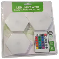 Ночник LED Pinto 3шт, N359, пульт, разные цвета, сенсор прикосновения, 3xR3 - 1