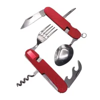 Туристический столовый прибор 706 ALL красный средний - 2