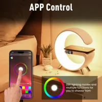 Настольная смарт лампа-ночник G-Smart G11 с беспроводной зарядкой и Bluetooth-колонкой 8939 - 4