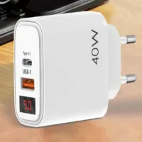 СЗУ Сетевое зарядное устройство PD PKG050 40W QC3.0 LED - 2