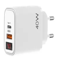 СЗУ Сетевое зарядное устройство PD PKG050 40W QC3.0 LED - 1