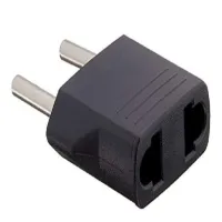 Переходник с плоской и евро вилки, чёрный OO5 - 3507 - 2