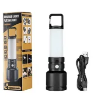 Ручной фонарь CH-23051-3W+SMD, Li-Ion аккум., карабин, ЗУ Type-C - 3