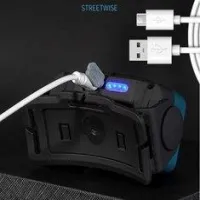 Налобный фонарь Rablex RB954, жёлтый+белый+красный, T6+4хCOB, Sensor, аккум, Type-C - 5