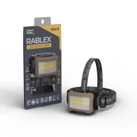 Налобный фонарь Rablex RB956, жёлтый+белый+красный, 4хCOB, Sensor, аккум, Type-C - 2