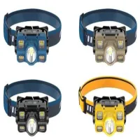 Налобный фонарь Rablex RB963, жёлтый+белый+красный, 1хT6+4хCOB, Sensor, аккум, Type-C - 3