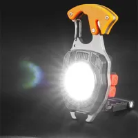 Фонарь для кемпинга W5147, PL409-COB, Белый, Жёлтый, Красный, multitool, Li-Ion, магнит, карабин - 8