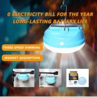 Фонарь для кемпинга Cclamp CL-023B, 50W, аккумулятор, солнечная панель - 1