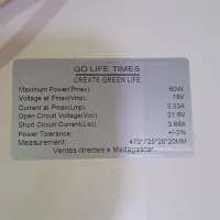 Солнечная панель SOLAR PANEL 18V60W + Экран индикации - 2