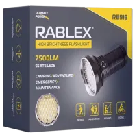 Ручной фонарь Rablex RB916, 55LED, 4х18650 аккум, Type-C, 7500LM - 3