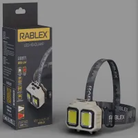 Налобный фонарь Rablex RB971, белый+красный, 2хLed+2хCOB, Sensor, 1х18650 аккум, Type-C - 5