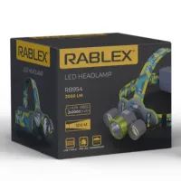 Налобный фонарь Rablex RB954, T6+2хCOB, 2х18650 аккум, Type-C - 2
