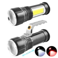 Ручной фонарь Police S912-XPE+COB, Белый, Красный, 2x18650, zoom, ЗУ 220V, 12V - 1