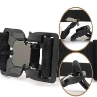 Ремень тактический военный Чёрный магнитная пряжка - 2