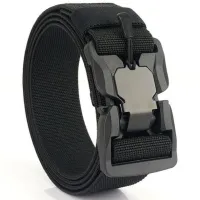 Ремень тактический военный Чёрный магнитная пряжка - 1