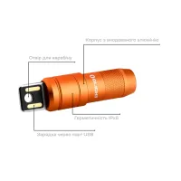 Ліхтар Olight Imini 2 Orange (0.0000.0975) - 9