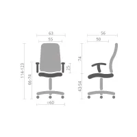 Крісло ігрове Аклас Бешкет ANF підліткове Чорний (PU-чорний/сірий) (00160338) - 12