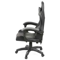 Крісло ігрове Аклас Бешкет ANF підліткове Чорний (PU-чорний/сірий) (00160338) - 3