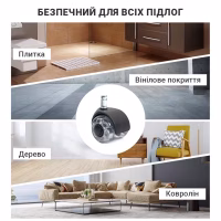 Ролик для крісла Аклас FI 11 D-50 декор, Прозорий (00166283) - Image 12