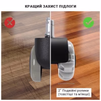 Ролик для крісла Аклас FI 11 D-50 декор, Прозорий (00166283) - Image 10