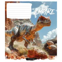 Зошит Школярик Dino empire 18 аркушів клітинка (018-3490K) - 2