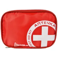 Автомобільна аптечка Poputchik згідно ТУ футляр м'який червоний 19х8х14 (02-006-М) - 1