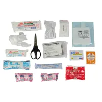 Автомобільна аптечка Poputchik згідно ТУ футляр пластиковий червоний 165х135х65 (02-027-П) - 2