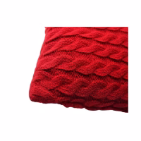 Подушка Прованс в'язана декоративна Коси червона 33х33 см (027419) - Image 2