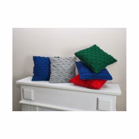 Подушка Прованс в'язана декоративна Коси червона 33х33 см (027419) - Image 3