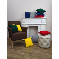 Подушка Прованс в'язана декоративна Хвилі синя 33х33 см (027422) - Image 4