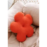 Подушка Прованс в'язана декоративна Квіточка 40 см Помаранчева (033715) - 2