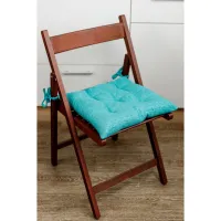 Подушка на стілець Прованс CHENILLA Бірюзова 40х40 (034857) - 3