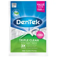Флос-зубочистки DenTek Потрійне очищення 150 шт. (047700019055) - Зображення 1