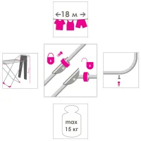 Сушарка для білизни Eurogold Premium 18 м (0503SEL) - 6