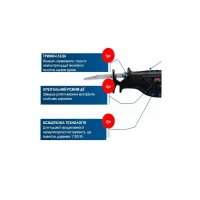 Шабельна пила Bosch GSA 185-LI, 18 В, пропил 230мм, хід 28мм (без АКБ та ЗП) (0.601.6C0.020) - 10