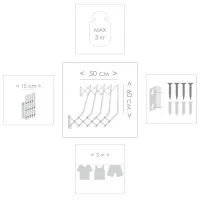 Сушарка для білизни Eurogold Trio Настінна 3 м (0706) - 6