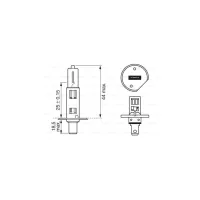 Автолампа Bosch галогенова 55W (1 987 302 011) - 5